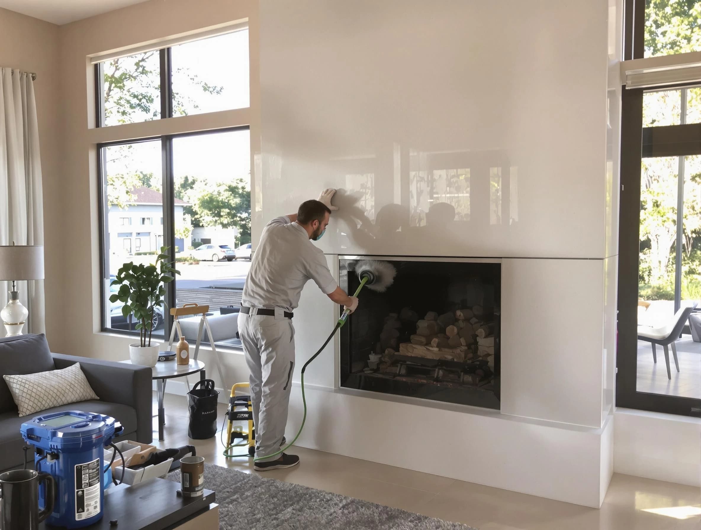 South Jordan Chimney Sweep performing thorough soot removal in South Jordan, UT