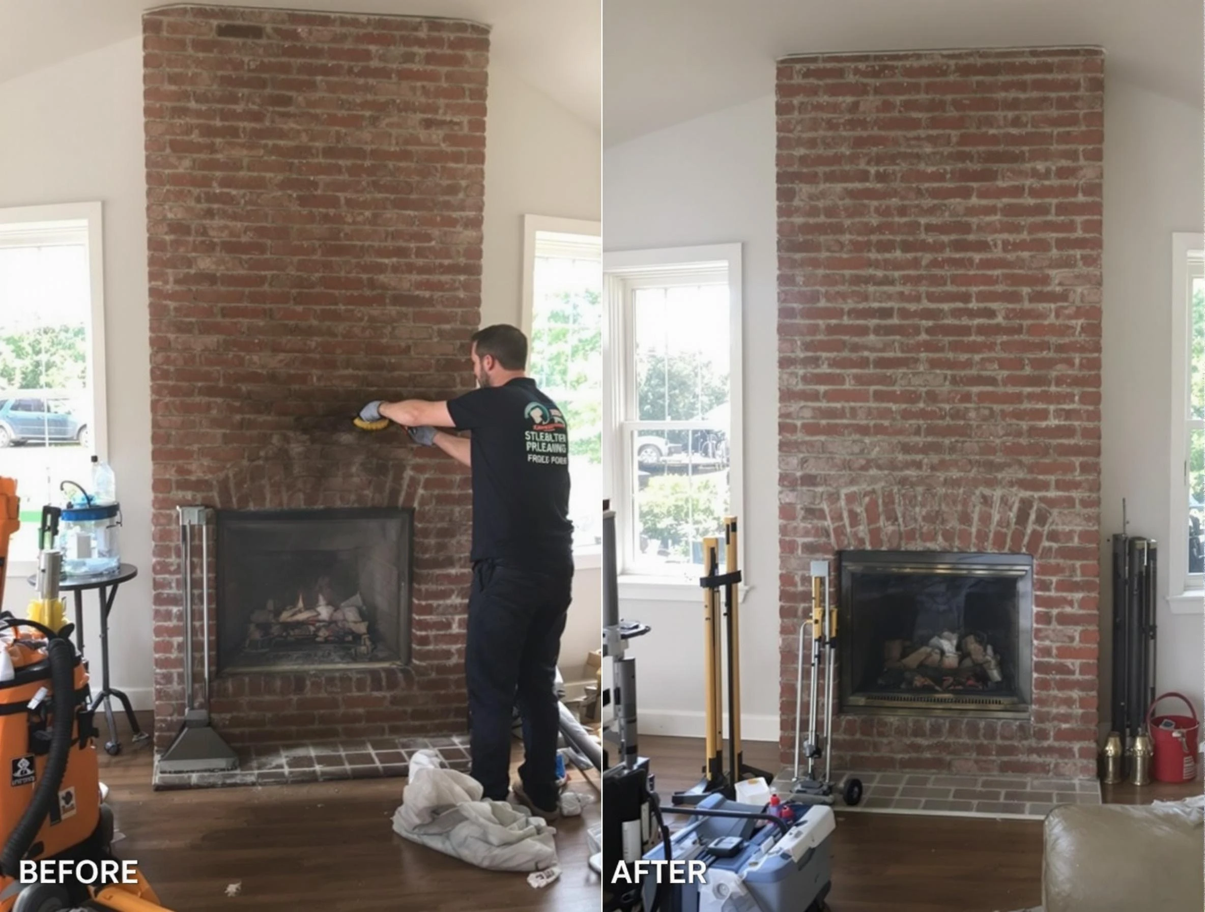Finished chimney sweeping service by South Jordan Chimney Sweep in South Jordan, UT