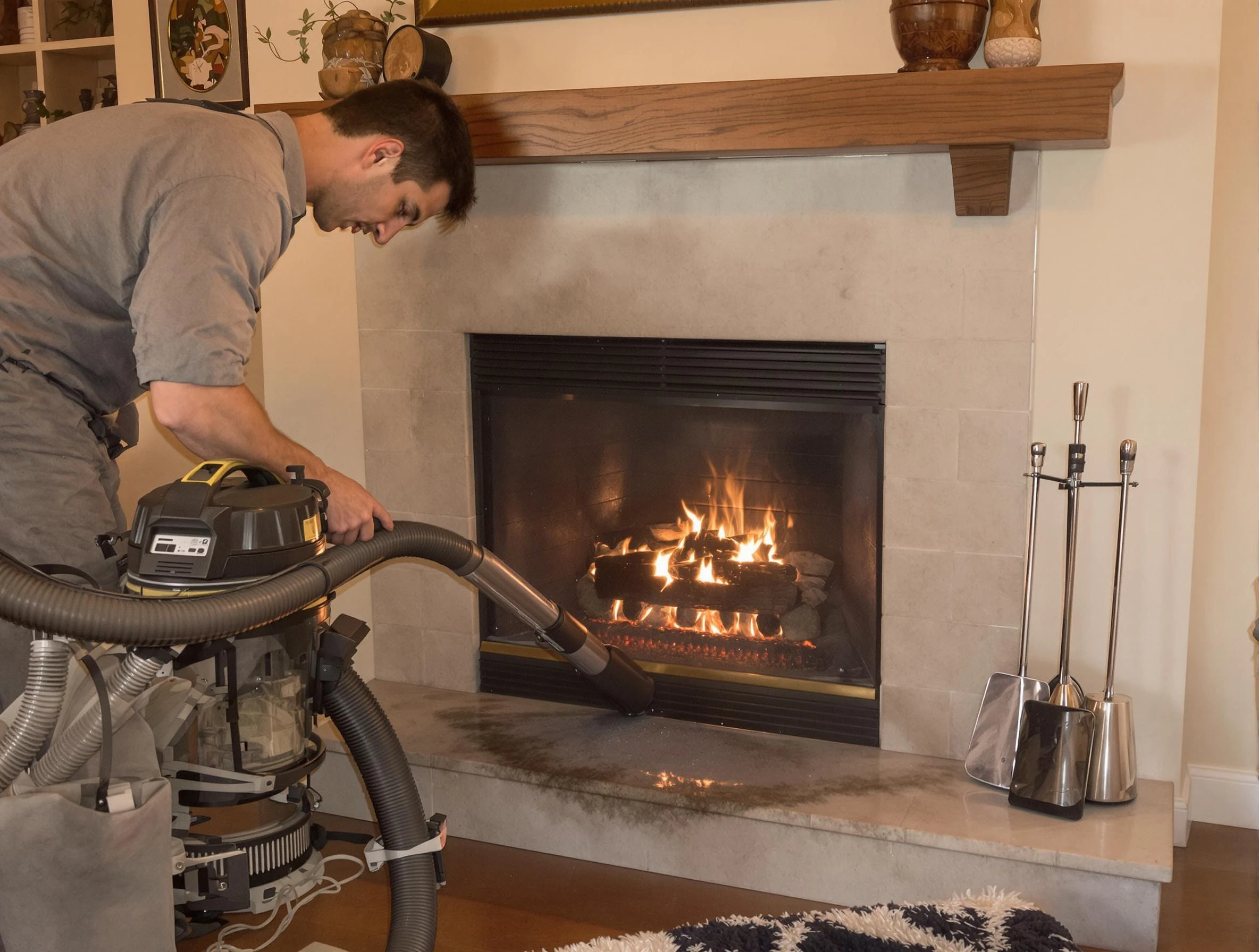 Routine fireplace upkeep by South Jordan Chimney Sweep in South Jordan, UT