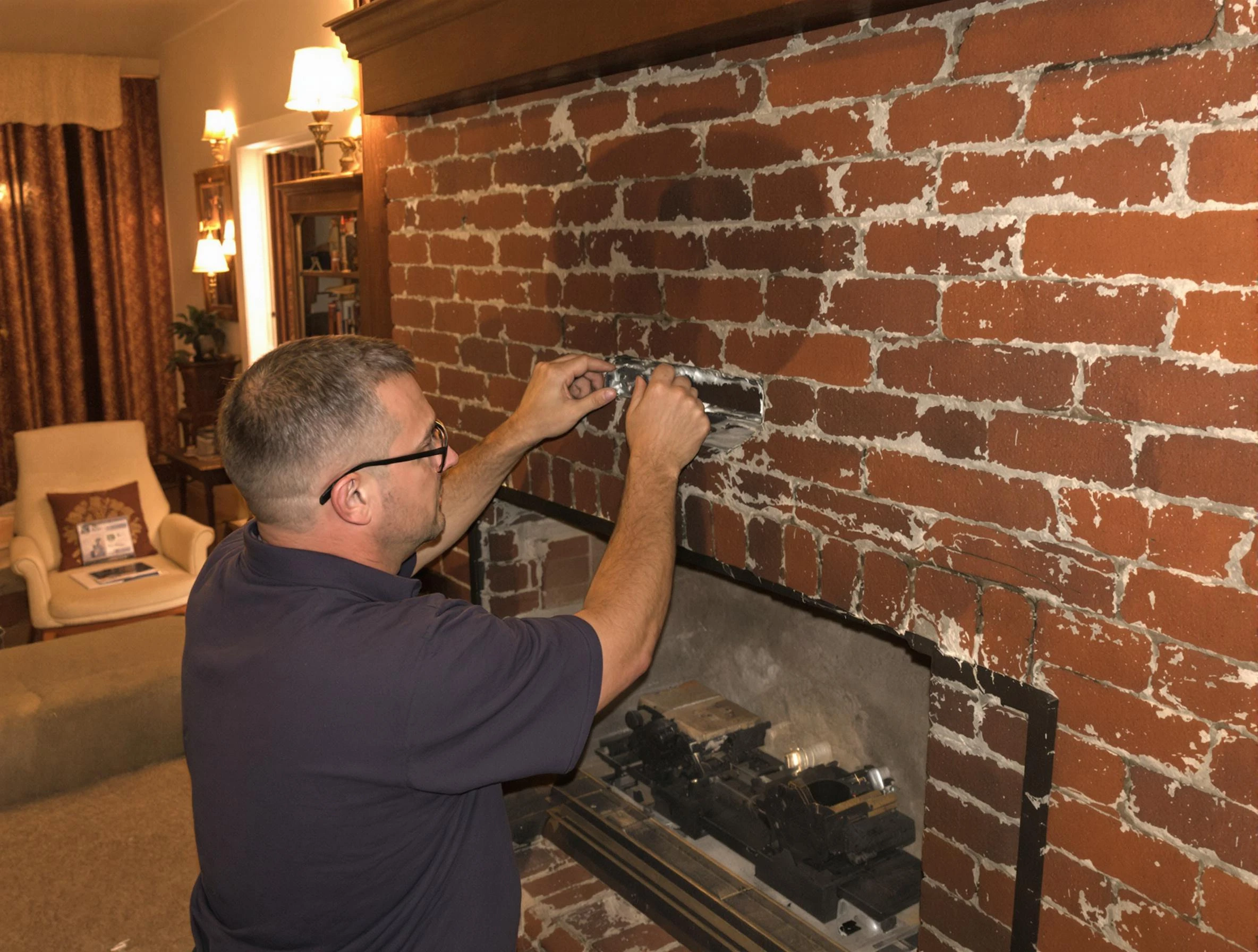 South Jordan Chimney Sweep expert fixing a fireplace in South Jordan, UT